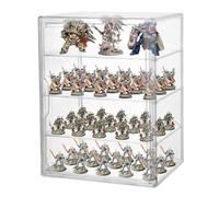 Boîte de Rangement Miniature empilable en Acrylique Transparent pour Objets de Collection, Transport de Figurines d'action avec Porte magnétique pour Figurines Warhammer 40K, Garde de la Mort 40k