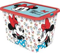 boîte de rangement Minnie Mouse 23 litres blanc/rouge