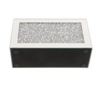 Boîte de Rangement Miroir à 3 Compartiments en Verre et Bois | Organisation Stable pour Plan de Toilette, pour Fards et Crayons à Sourcils, Style Moderne Minimaliste