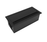 Boîte de rangement moderne en alliage d'aluminium avec mécanisme de réduction du bruit et couvercle pour un rangement de câbles silencieux