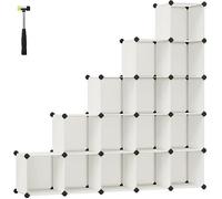 Boite de rangement modulable 16 cubes SONGMICS - Blanc crème