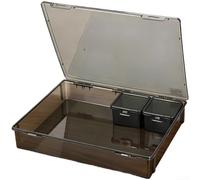 Boîte de rangement modulaire en plastique avec rainures d'empilage sécurisées pour vis, outils et petite taille pour le rangement du matériel (A)
