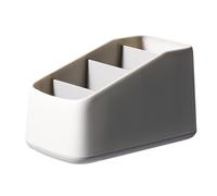 Boîte de Rangement Multi-grilles en Plastique à Quatre Compartiments | Base Plate, Surface Lisse, Organisation Pratique, pour Télécommandes et Cosmétiques, Chambre, Armoire