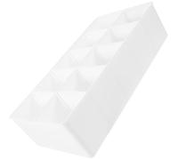 Boîte de Rangement Multi-grilles Portable pour Caisse, Bureau et Comptoir | PP Blanc, Compartiments Divisés, Finition Polie sans Bavures, pour Reçus et Cartes Bancaires
