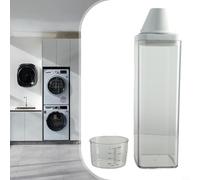 Boîte de rangement multi-usages pour lessive en poudre, savon, boîte anti-fuite avec joint en silicone, design transparent (1100 ml)