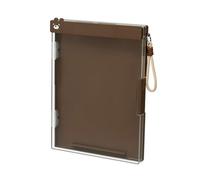 Boîte de rangement multifonction avec porte-bloc double couche en ABS pour fournitures scolaires et de bureau