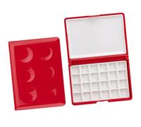 Boîte de rangement multifonction portable à 24 emplacements pour palette de peinture acrylique, aquarelle, huile, petite boîte de rangement