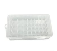 Boîte de rangement multifonction pour aiguilles à broder et fils avec 42 emplacements pour bobines de fil à coudre (blanc)