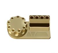 Boîte de rangement multifonction rotative à 360° pour tournevis et pince à épiler pour voitures télécommandées, porte-outils organisé avec compartiments catégorisés pour vis et rondelles (doré)