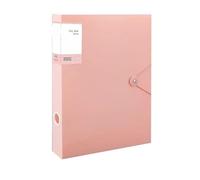 Boîte de rangement multifonctionnelle for fichiers A4, boîte papier couleur épaisse, en plastique anti-poussière, fournitures bureau Pour Le Stockage Du Papier(Pink)