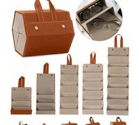 Boîte de rangement multifonctionnelle pour lunettes avec 2 à 6 compartiments, design pliable convenant aux lunettes de soleil et de myopie 2 paires,3 paires,4 paires,5 paires,6 pairesPolyuréthane