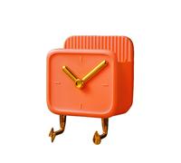 Boîte de rangement murale adhésive, boîte multifonctionnelle en forme d'horloge avec crochets pour support de télécommande et support de