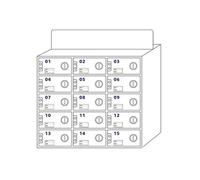 Boîte de rangement murale en acrylique transparent avec serrure et clés, 15 compartiments pour un rangement sécurisé du téléphone, idéale pour les bureaux, les écoles, les événements et la nization
