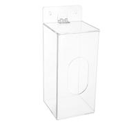 Boîte de Rangement Murale en Acrylique Transparente pour Moufles | 1 Compartiment, Façade Ouverte Couvercle Relevable, Bandes Adhésives et Vis Incluses, Usage Bureau