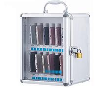 Boîte de rangement murale en aluminium pour téléphones - 12/24/36 emplacements verrouillables transparents pour étudiants, solution de rangement portable pour téléphone portable, design durable et
