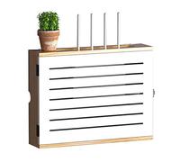 Boîte de rangement murale en bois massif pour routeur, étagère de dissimulation WiFi, câble suspendu pour décoration d'intérieur, A (42,5 x 10 x 32,5 cm) - Solution élégante et fonctionnelle
