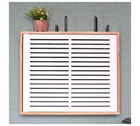 Boîte de rangement murale en bois pour routeur - Étagère TV flottante et cache console multimédia avec gestion des câbles pour multiprises et cordons - Solution élégante pour nization domestique