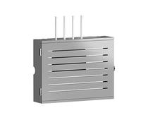 Boîte de rangement murale en bois pour routeur WiFi, boîtier supérieur, prise de câble, modem optique, cache, câbles, support TV flottant, organisateur d'étagère