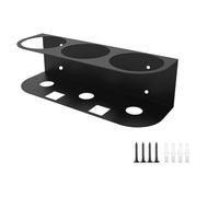 Boîte de rangement murale en métal pour flacons pulvérisateurs avec trou carré pour atelier, garage, outils, remorque, noir, 32,3 cm/42,4 cm