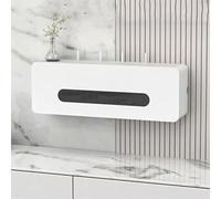Boîte de Rangement Murale for routeur WiFi sans Fil, Gestion des câbles en Bois Massif(White,50x20x13cm/20x8x5in)
