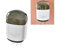 Boîte de Rangement Murale pour Baguettes, avec Couvercle Anti-poussière et Fonction de Drainage, pour le Rangement des Ustensiles de Cuisine à Domicile, en Plastique 20x31x8cm (WHITE)