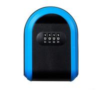 Boîte de rangement murale pour clés avec serrure à combinaison réglable à 4 chiffres pour une gestion sécurisée des clés à la maison et au bureau (bleu)