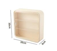 Boîte De Rangement Murale Pour Jouets De Poupée, Boîte De Rangement En Acrylique Anti-Poussière Pour Figurines, Boîtes De Rangement Pour Vitrine, Jouet De Poupée Anti-Exposition-Beige