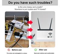 Boîte de Rangement Murale pour Routeur WiFi des CâBles, Support Mural, WiFi Support Box, Blanc Décoratif Flottant Rack, Étagère Flottante, pour Le Bureau à Domiciler Décor Murale