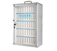 Boîte de rangement murale transparente en acier inoxydable avec poignée 60 emplacements pour bureau, salle de classe, école, réunion et affichage de documents