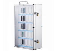 Boîte de rangement murale transparente pour téléphone portable avec serrure pour salle de classe, école, entreprise (60 bits)