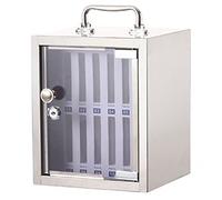 Boîte de rangement murale verrouillable pour téléphone - 12 compartiments pour cartes et smartphones - Solution sécurisée pour économiser de l'espace pour la maison et le bureau