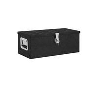 Boîte de rangement Noir 70x31x27 cm Aluminium