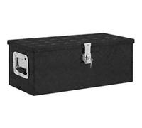 vidaXL Boîte de rangement Noir 70x31x27 cm Aluminium