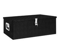 vidaXL Boîte de rangement Noir 90x47x33,5 cm Aluminium