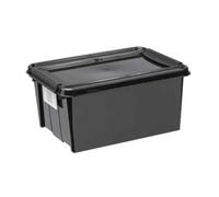 Boîte de Rangement Noire pour garage 14 litres en plastique