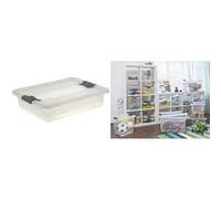 Boîte de rangement - OKT - Kristall-Box - 7 Litres - Transparent - Clips anthracite