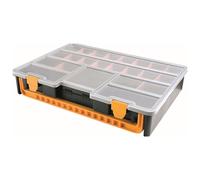 Boîte de rangement Organiseur 23 compartiments amovibles Noir Orange 44.3 x 31.7
