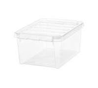 SmartStore - 10x Boîte de Rangement Plastique avec Couvercle Classic 8L (34x25x16cm) | Empilable et de Qualité Alimentaire | Boîte Plastique avec Couvercle & Coins Renforcés | Garantie 10 Ans