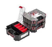 Boîte de rangement PAFEN - Lot de 3 boîtes modulées pour petites pièces - 243 x 284 x 105 mm - Couvercle transparent - Compartiments amovibles