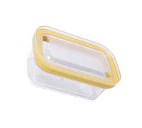 Boîte de rangement permanente pour beurre avec filet de coupe intégré et planificateur innovant pour beurre et fromage, plan de sécurité alimentaire