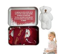 Boîte de rangement - Petit ours en peluche dans une boîte, mignon et ours en peluche poupées ours de poche jouet pour cadeau d'anniversaire de Noël
