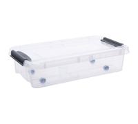 Boîte de rangement - Plast Team - Pro Box 31L - Transparent et gris - 72 5x39 5x17 cm - Mixte