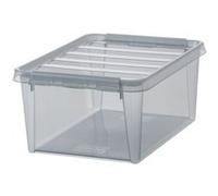 Boîte de rangement plastique 14L empilable SmartStore Colour 40 cm gris transparent