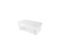 M-Home | Boîte de Rangement Plastique Transparent avec Aérations + Couvercle | 42 x 24 x 14 cm / 8,7 L | SPACE BOX | PLS613