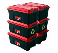 Boite de rangement plastique avec couvercle, lot de 6, Sundis LOCKER 40L