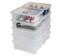 Boite de rangement plastique avec couvercle x10 Sundis VIEW BOX 25L, L.55 x l.39 x h.16,8 cm, Transparent