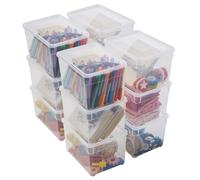 Boite de rangement plastique avec couvercle x12 Sundis CLEAR BOX 5L, L.26 x l.17,5 x h.15 cm, Transparent