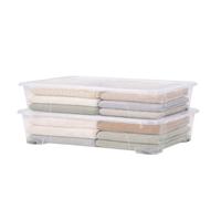 Boite de rangement plastique avec couvercle x2 Sundis VIEW BOX 50L, L.78 x l.56 x h.17 cm, Transparent