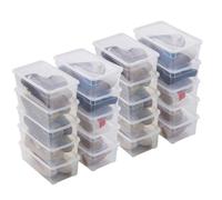 Boite de rangement plastique avec couvercle x20 Sundis CLEAR BOX 5L, L.33xl.19xh.11cm, pour chaussures, transparent