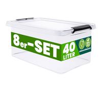 Boîte de rangement plastique transparent empilable sans BPA caisse de rangement